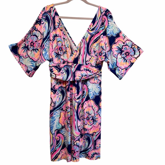 Lilly Pulitzer Parigi dress in Nauti Navy Boho Bateau print, size Large - Picture 4 of 11